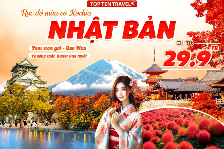 Tour Nhật Bản Mùa Hoa Kochia Giá Tốt 6N5D