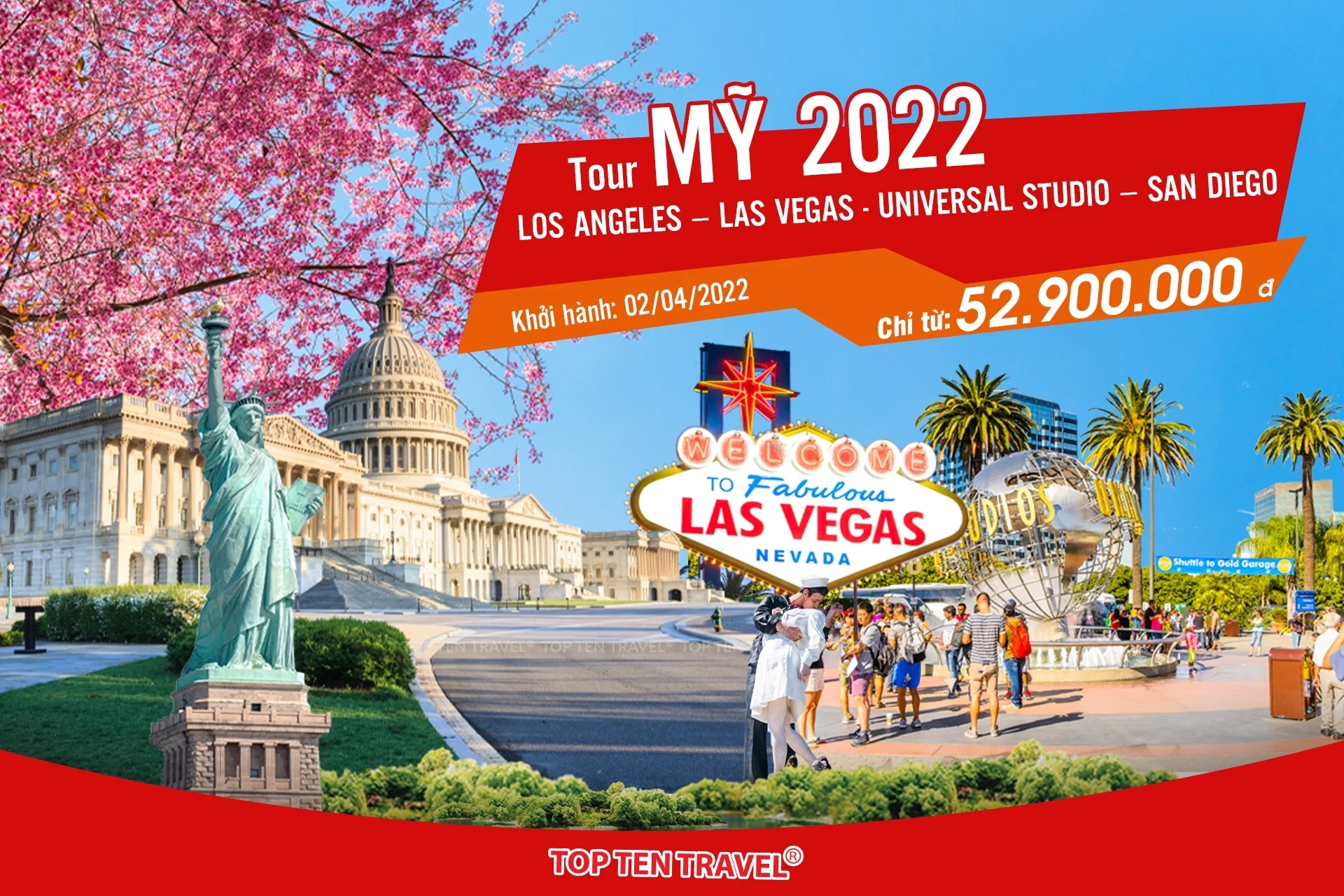 Tour Mỹ Bờ Tây: San Francisco - Los Angeles - Lasvegas 8N7D