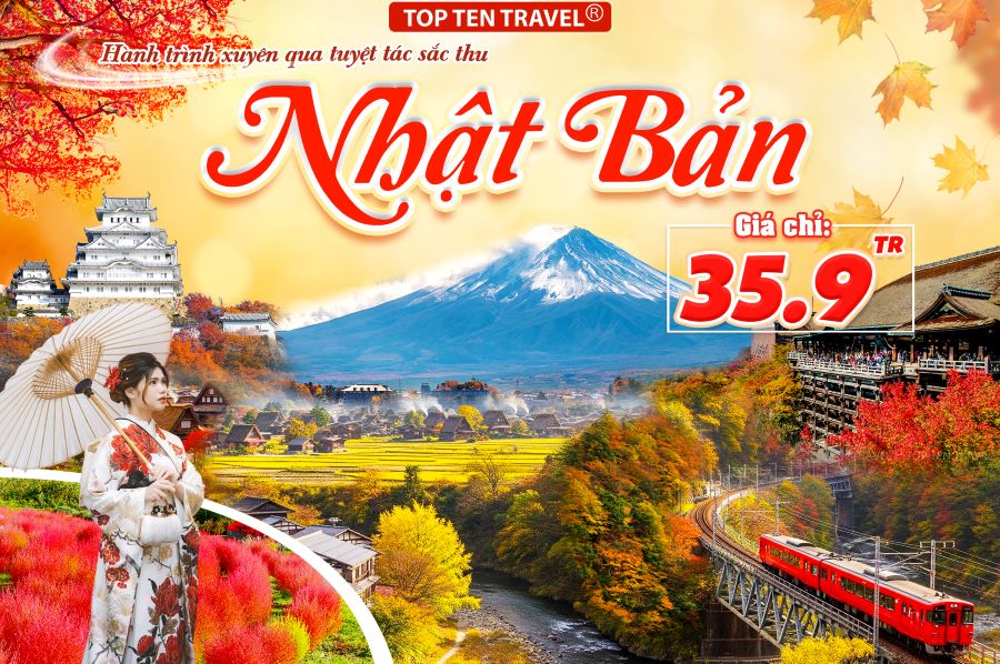 Tour Nhật Bản Khám Phá Làng Shirakawago Mùa Thu