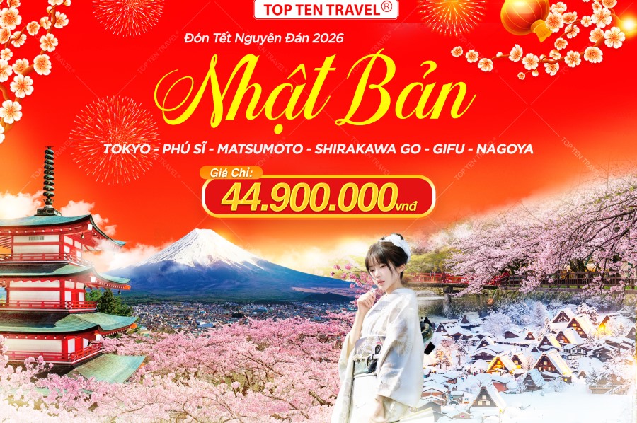 Tour Nhật Bản Tết Khám Phá Làng Shirakawago