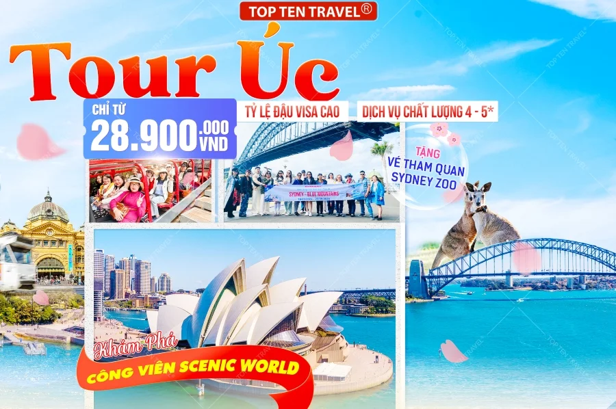 Tour Du lịch Úc 2025: Mono Sydney Bay Thẳng | 5N4D