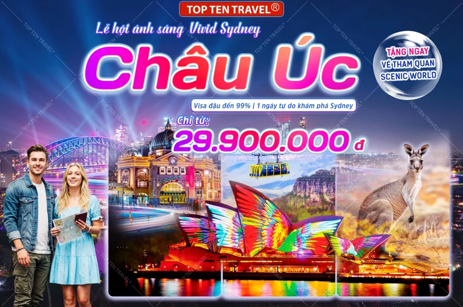 Tour Du lịch Úc 2025: Mono Sydney Bay Thẳng | 5N4D