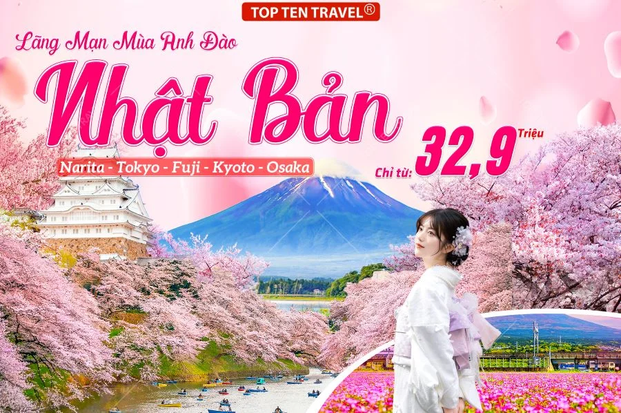 Tour Nhật Bản CDV Mùa Xuân: Narita - Tokyo - Fuji - Kyoto - Osaka