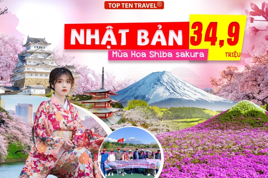 Tour Nhật Bản Mùa Hoa Shibazakura: Narita - Tokyo - Yamanashi - Kyoto - Osaka 6N5D