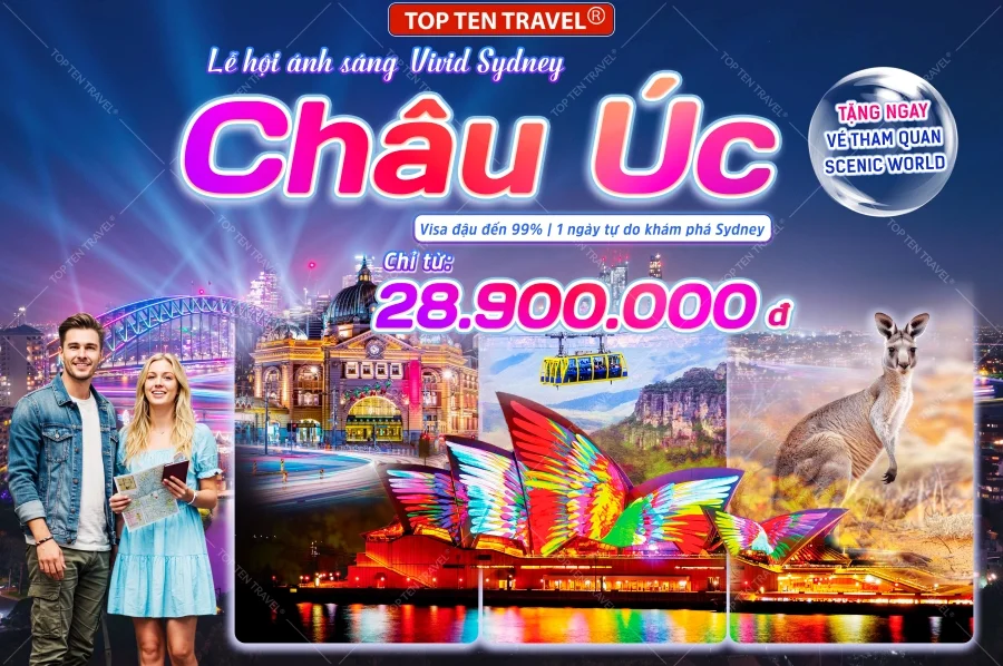 Tour Du lịch Úc 2025: Mono Sydney Bay Thẳng | 5N4D