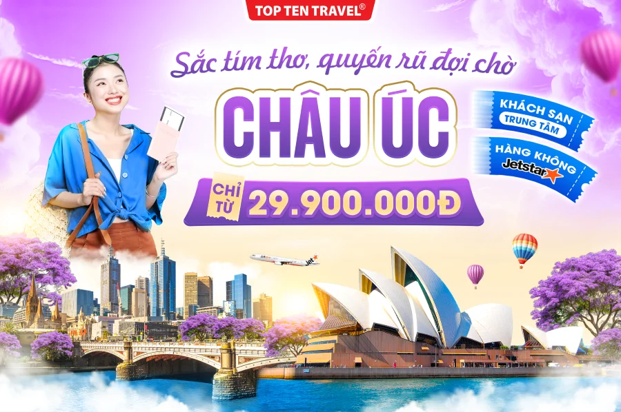 Du Lịch Úc: Quyến Rũ Mùa Phượng Tím: Mono Sydney | 5N4D