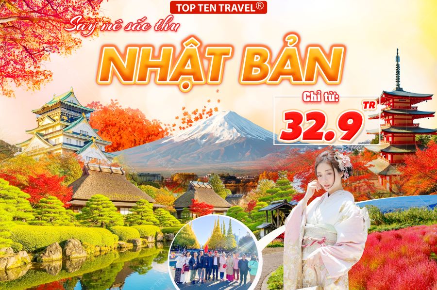 Tour Nhật Bản CDV Mùa Thu: Narita - Tokyo - Yamanashi - Nagoya - Osaka
