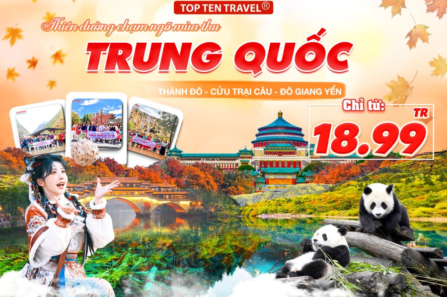 Du lịch Trung Quốc 'Khám Phá Cửu Trại Câu' 6N5D (No shop)