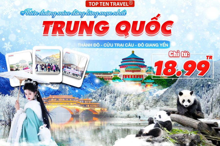 Du lịch Trung Quốc 'Khám Phá Cửu Trại Câu' 6N5D (No shop)