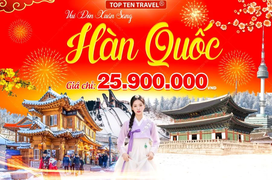 Tour Hàn Quốc Tết 2026: Seoul - Nami - Lotte World - Starfield 5N4D