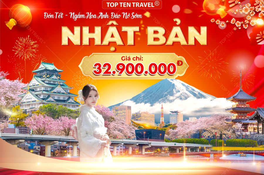 Tour Nhật Bản Tết 2026: Narita - Tokyo - Yamanashi | 6N5Đ