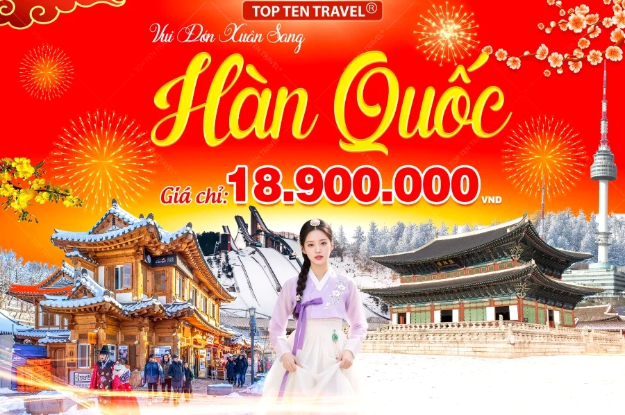 Tour Hàn Quốc Tết 2026: Seoul - Nami - Lotte World - Starfield 5N4D