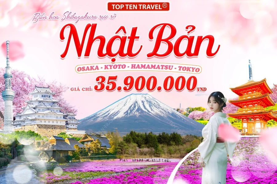 Tour Nhật Bản No Shop: Narita - Tokyo - Yamanashi - Nagoya - Osaka