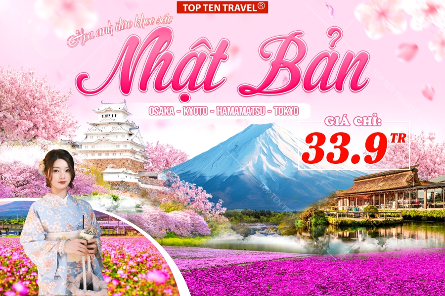 Tour Nhật Bản Mùa Anh Đào: Osaka - Kyoto - Phú Sĩ - Tokyo