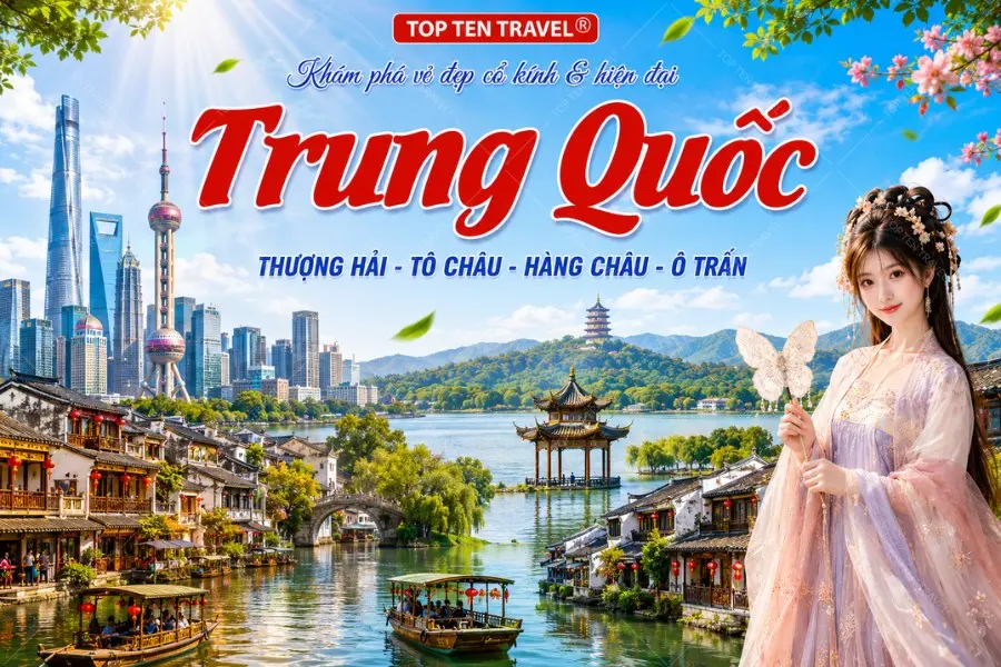 Tour du lịch Trung Quốc: Thượng Hải - Tô Châu - Ô Trấn - Hàng Châu