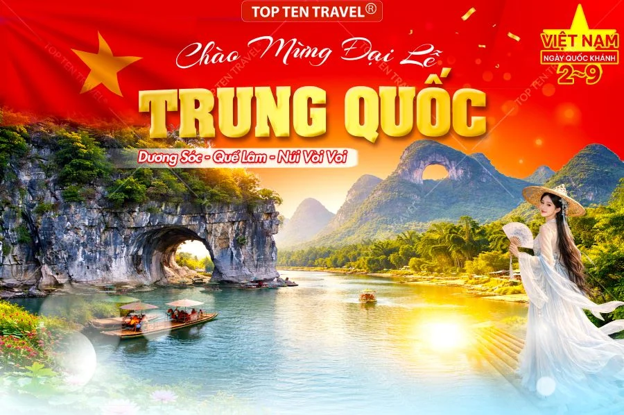 Tour Du lịch Trung Quốc khám phá Quế Lâm Lễ 2/9