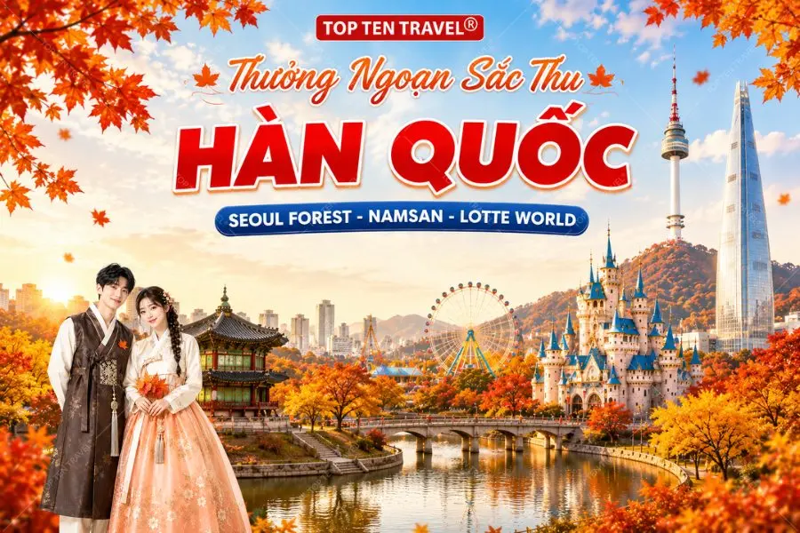 Tour Hàn Quốc Mùa Thu 2026 | Seoul Forest - Lotte World 4N4D (VNA)