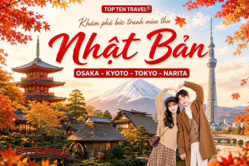 Tour Nhật Bản Mùa Thu 2026 | Osaka - Kyoto - Tokyo (No Shop)
