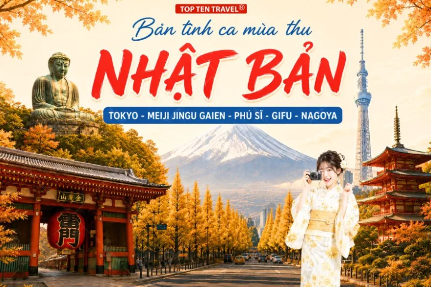 Tour Nhật Bản mùa Thu 2026 | Tokyo - Kamakura - Gifu - Nagoya 5N5D