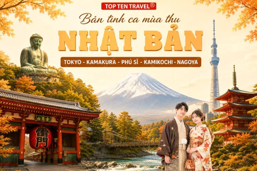 Tour Nhật Bản mùa Thu 2026 | Tokyo - Kamakura - Gifu - Nagoya 5N5D