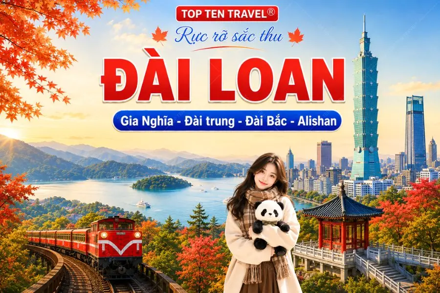 Tour Đài Loan Mùa Thu 2026 | Gia Nghĩa - Đài Trung - Đài Bắc 4N4D