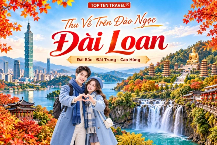 Tour Đài Loan Noshop | Đài Bắc - Đài Trung - Cao Hùng
