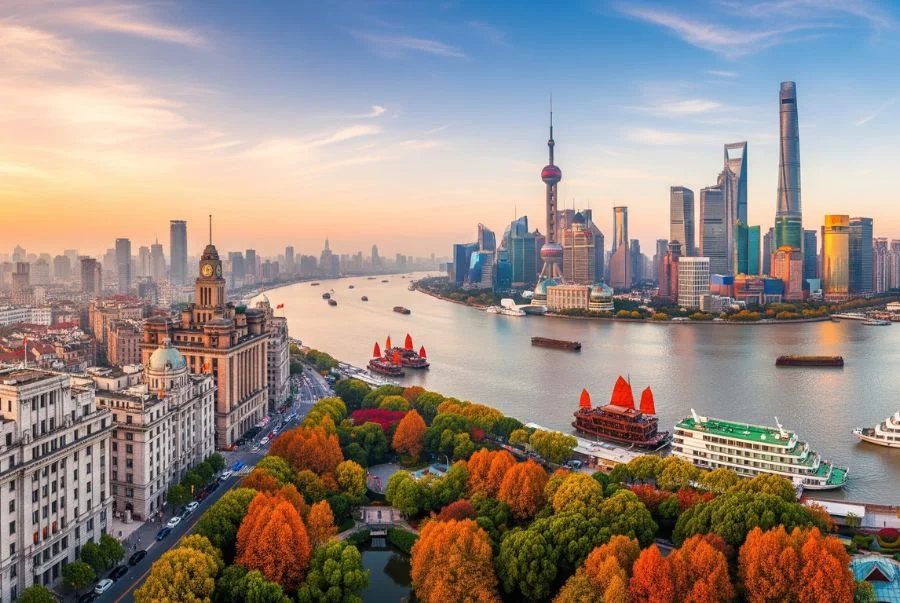 Khung cảnh rực rỡ của Thượng Hải mỗi khi mùa thu gõ cửa