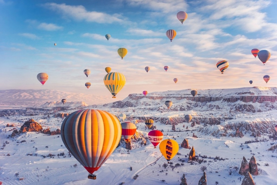 Cappadocia tại Thổ Nhĩ Kỳ là miền đất nổi tiếng với hoạt động bay khinh khí cầu