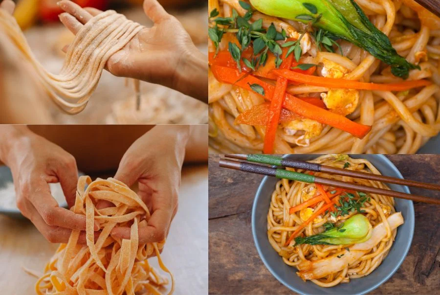 Một bát mì sợi tay kéo nóng hổi luôn là lựa chọn tuyệt vời để xua tan cái se lạnh