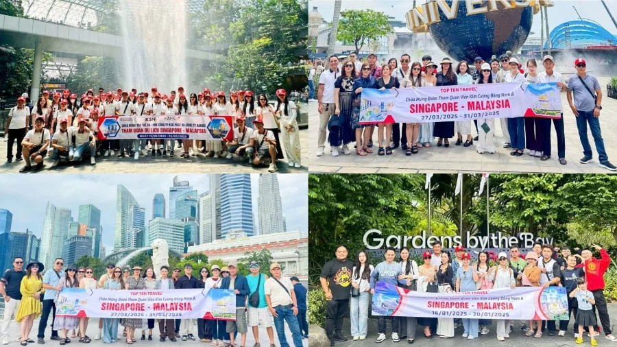 Những vị khách đã tin tưởng lựa chọn các tour du lịch Singapore tại nhà Top Ten Travel