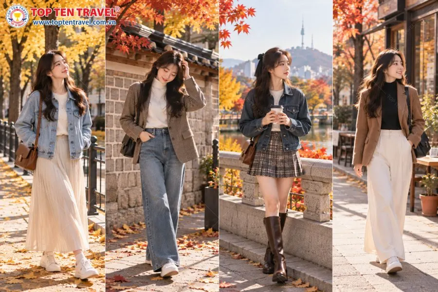 Denim jacket và blazer mang đến phong cách trẻ trung, phù hợp với những ngày đầu thu chưa quá lạnh