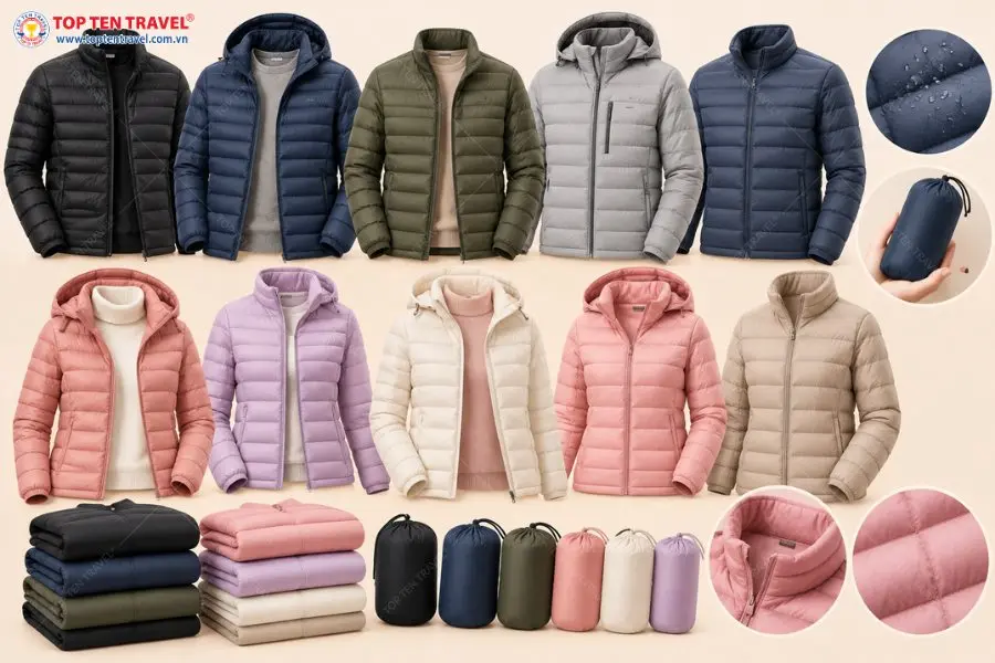 Các mẫu áo phao nhẹ dành cho nam và nữ khi du lịch Tây Tạng