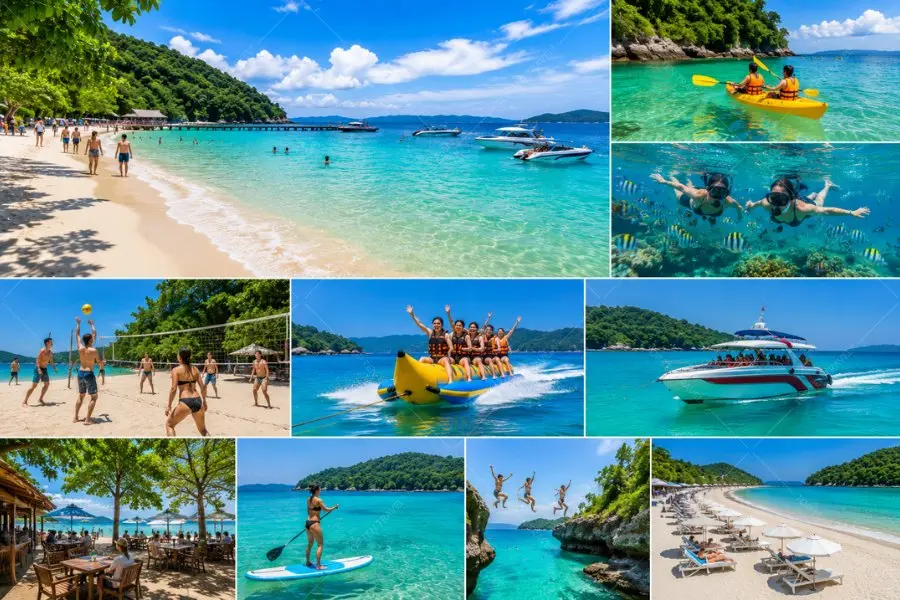 Emerald Beach gây ấn tượng mạnh với làn nước xanh ngọc bích trong vắt cùng hàng loạt hoạt động hấp dẫn