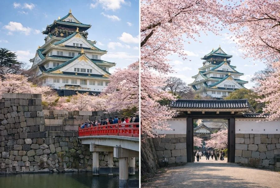 Kiến trúc của Lâu Đài Osaka mang vẻ đẹp vừa truyền thống, vừa đồ sộ, uy nghi