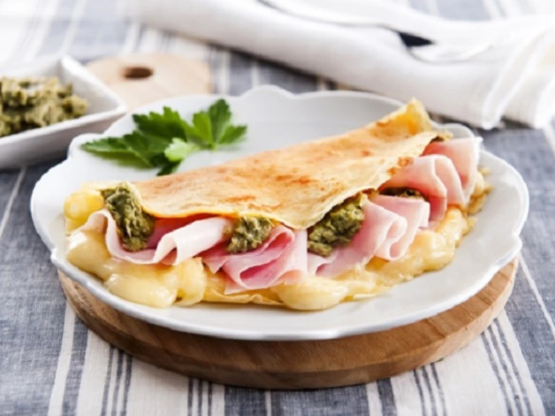 Crepe phô mai và thịt nguội