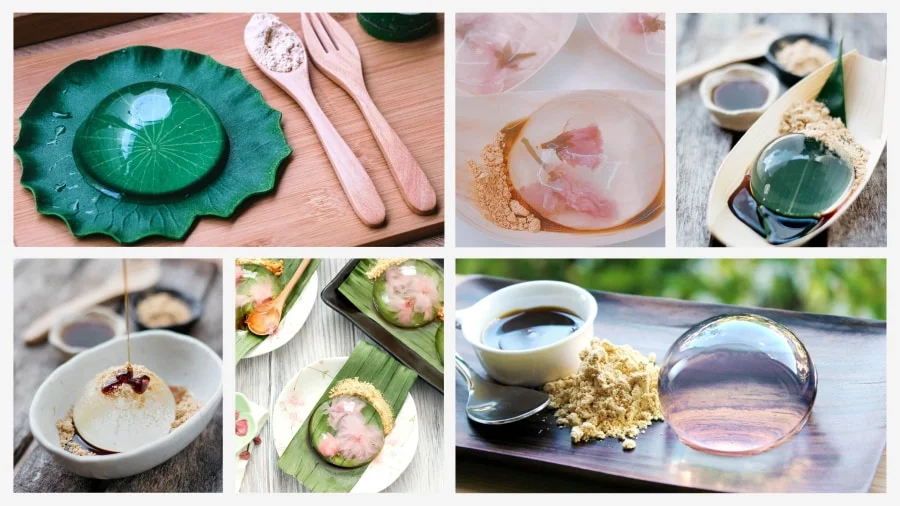Bánh mochi giọt nước là một món tráng miệng độc đáo và tinh tế đến từ Nhật Bản
