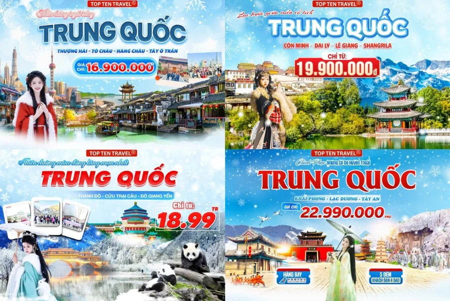 Một số các hành trình tour du lịch Trung Quốc mùa đông nổi bật nhất hiện nay