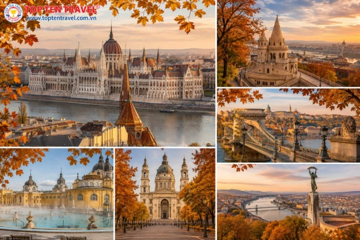 Budapest mùa thu nổi bật với tòa nhà Quốc hội Hungary, Cầu Xích và những công trình mang dấu ấn Trung Âu