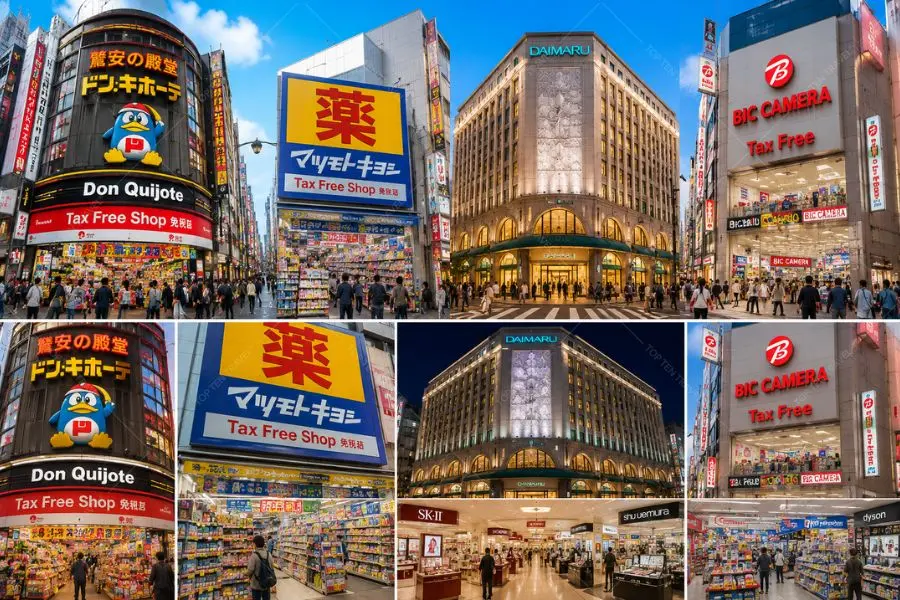 Lựa chọn các cửa hàng Tax-free tại Shinsaibashi Osaka sẽ giúp du khách tiết kiệm đáng kể chi phí mua sắm