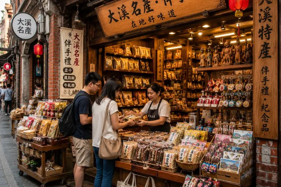 Du khách mua sắm những món đồ thủ công tinh xảo mang đậm nét địa phương