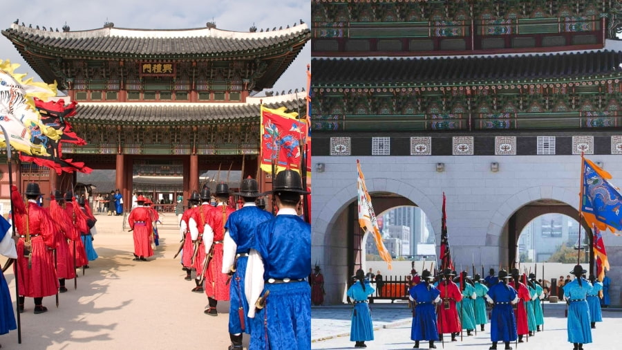 Nghi thức đổi gác đặc biệt tại cung điện Gyeongbokgung Hàn Quốc