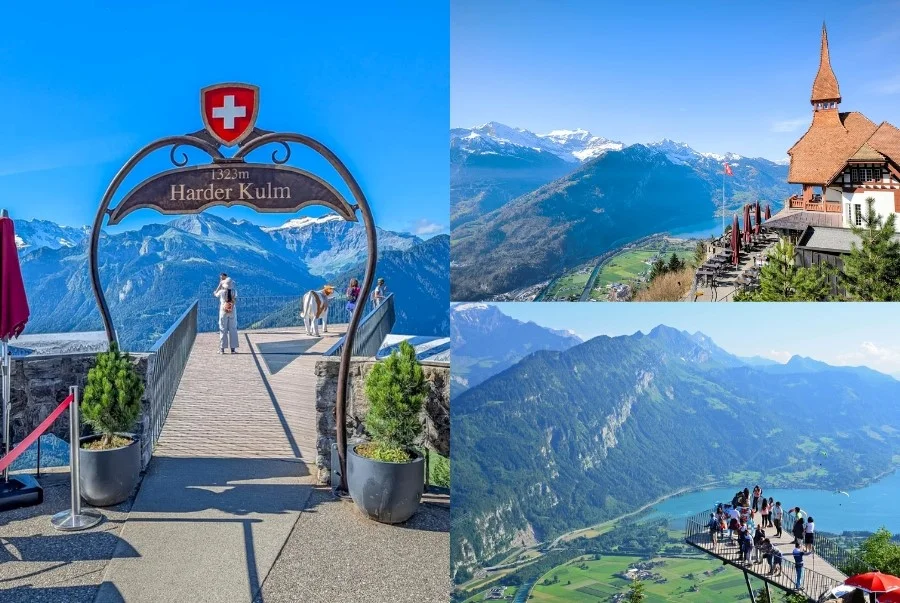 Harder Kulm đài quan sát toàn cảnh Interlaken và hai hồ Thun Brienz