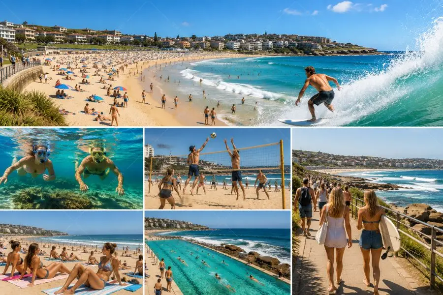 Bondi Beach nhộn nhịp vào mùa hè nước Úc