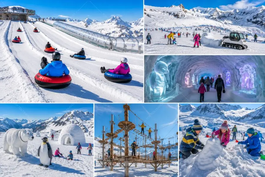 Snow Park mang đến hàng loạt trải nghiệm vui chơi trên tuyết thú vị ngay giữa mùa hè Thụy Sĩ