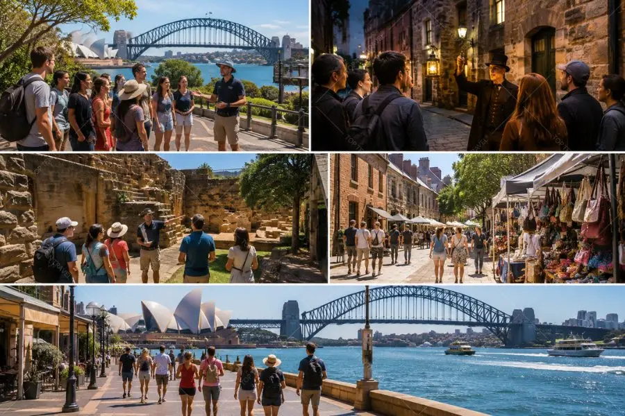Các hoạt động khám phá lịch sử và văn hóa tại khu phố cổ The Rocks Sydney