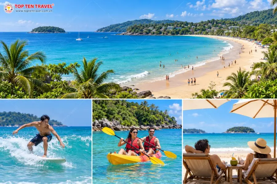 Khám phá biển Kata qua những trải nghiệm thu vị như lướt sóng, chèo thuyền và thư giãn bên bờ biển