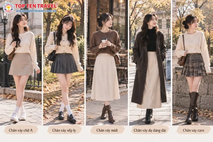 Một số outfit phối chân váy đơn giản nhưng vô cùng trendy