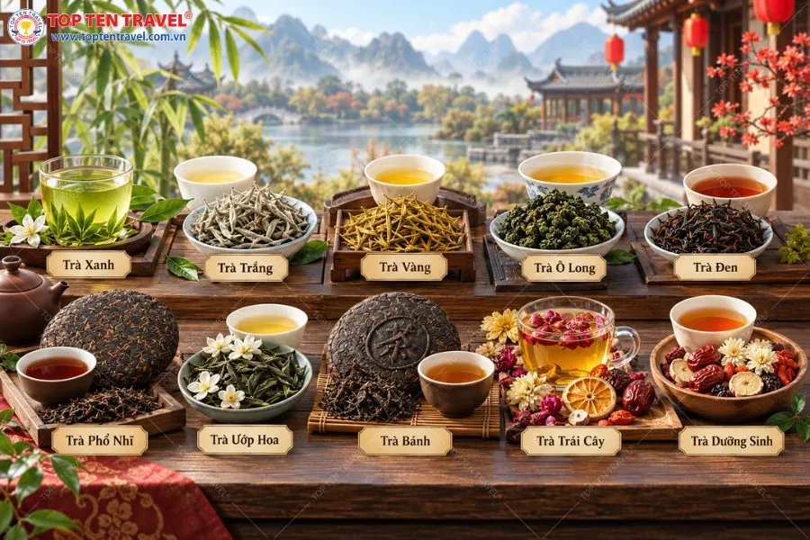 Các loại trà truyền thống là một trong những món quà đặc trưng được nhiều du khách lựa chọn khi đến Trung Quốc