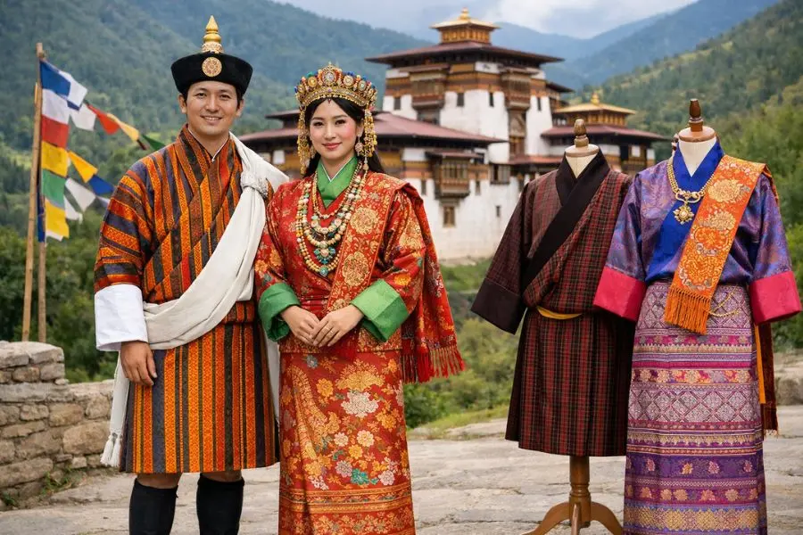 Trang phục truyền thống là một trong những biểu tượng nổi bật của đất nước Bhutan