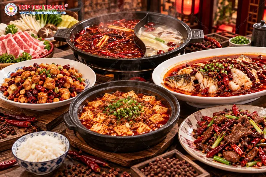 Những món ăn Tứ Xuyên nổi bật với hương vị cay thơm đặc trưng